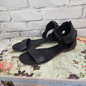 Frye Carson Ankle Zip Sandals in Black